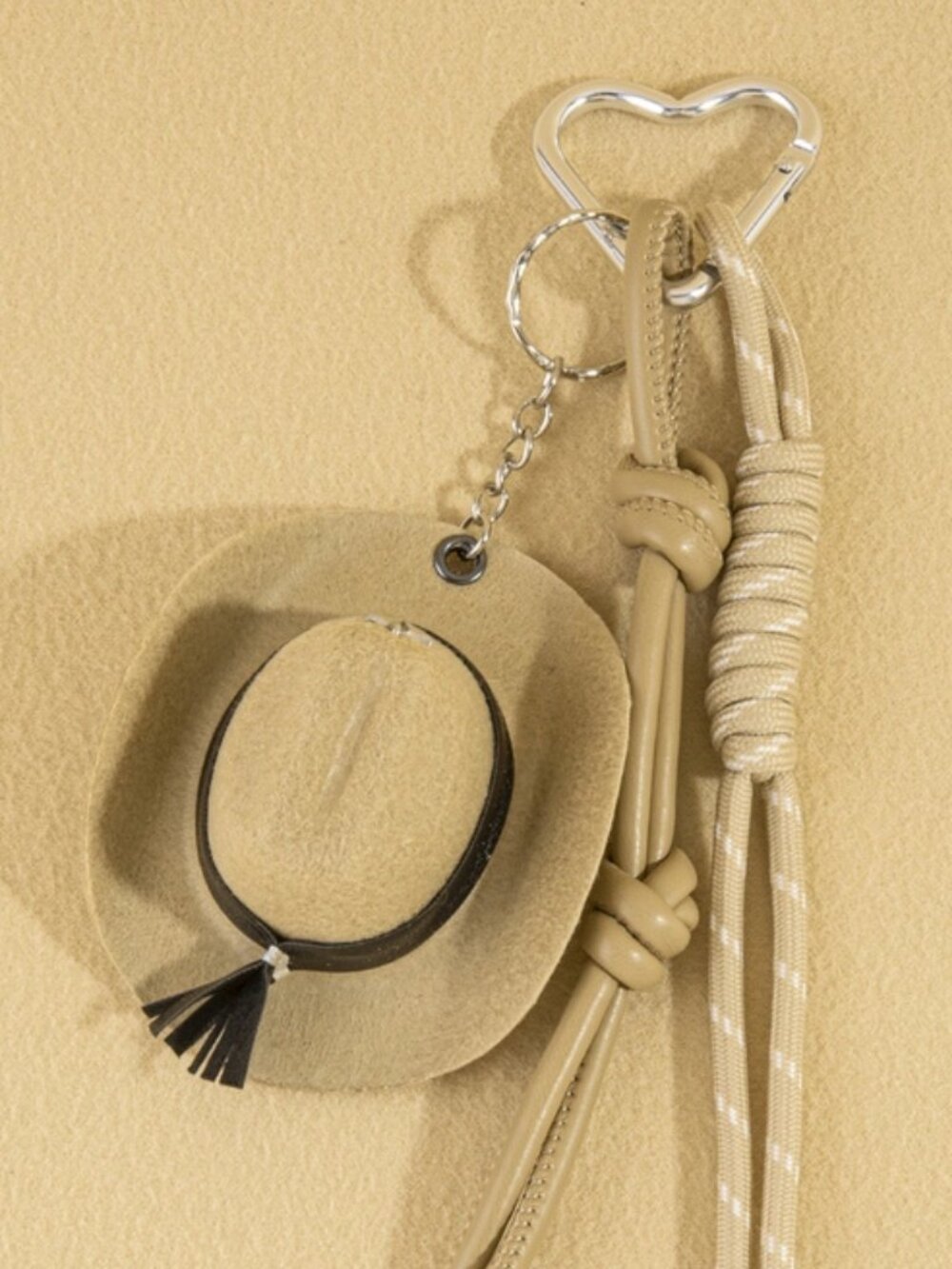Mini Cowboy Hat Western Rope Bag Charm